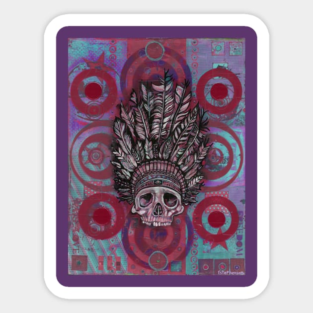 Tribal Skull Sticker by Raybomusic01